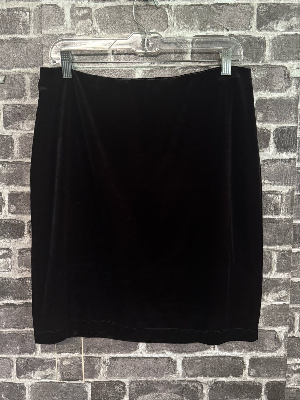 J. Jill WEAREVER COLLECTION PENCIL SKIRT black velour